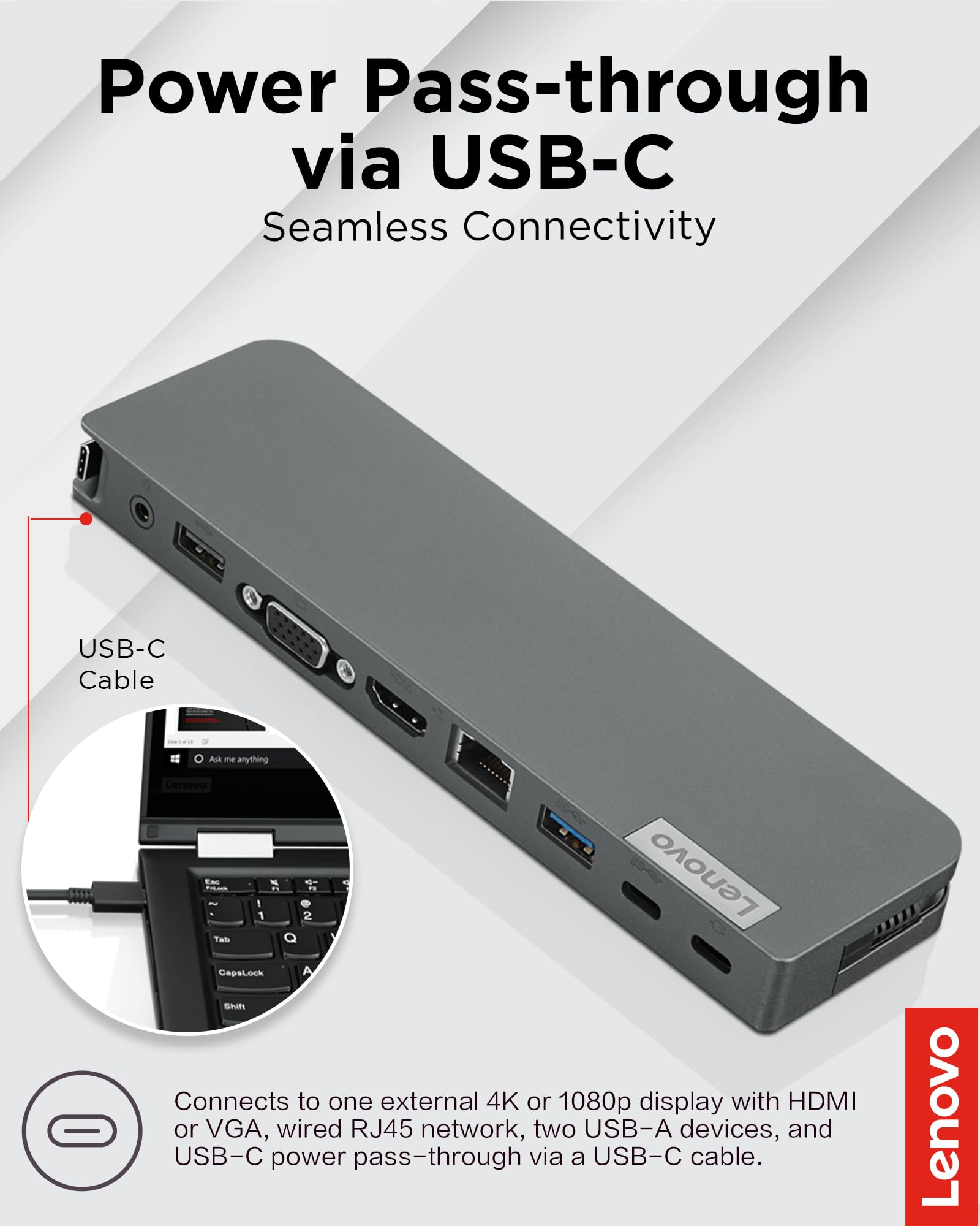 Amazon.co.jp: Lenovo USB-C ミニドック 7-in-1 ポータブルドック HDMI